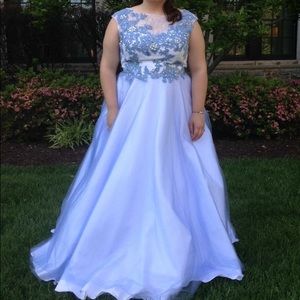 Blue Ball Gown Prom Dress